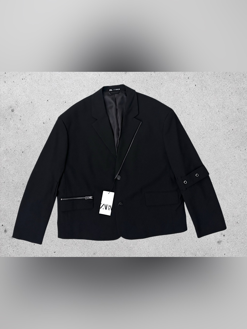 Zara Oversized Fit Zipper Blazer